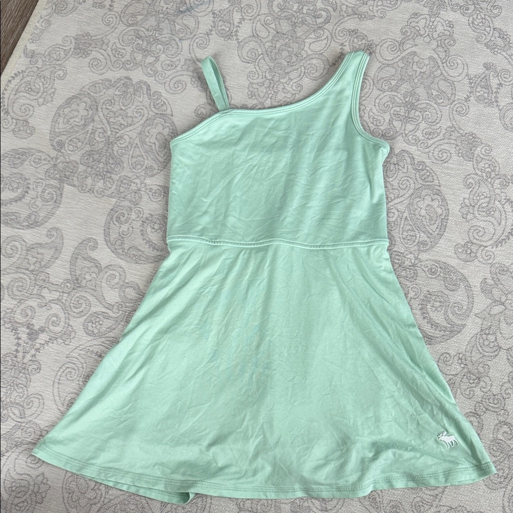 Abercrombie Kids Girls' One-Shoulder Mint Green active Dress